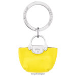 Women Lemon Longchamp Le Pliage Cuir Key Rings Pliage Leather Goods L06408736