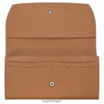 Women Natural Longchamp Roseau Continental wallet Leather Goods L06408588 - Image 2