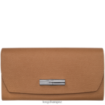 Women Natural Longchamp Roseau Continental wallet Leather Goods L06408588