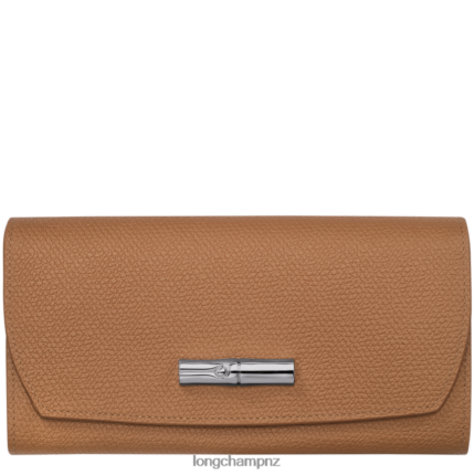 Women Natural Longchamp Roseau Continental wallet Leather Goods L06408588