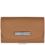 Women Natural Longchamp Roseau Wallet Leather Goods L06408576