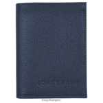 Women Navy Longchamp Le Foulonne Card holder Leather Goods L06408661