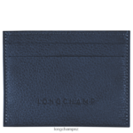 Women Navy Longchamp Le Foulonne Cardholder Leather Goods L06408649