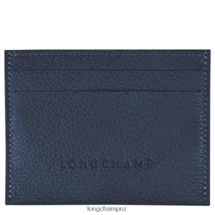 Women Navy Longchamp Le Foulonne Cardholder Leather Goods L06408649