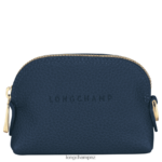 Women Navy Longchamp Le Foulonne Coin purse Leather Goods L06408530
