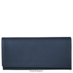 Women Navy Longchamp Le Foulonne Continental wallet Leather Goods L06408608