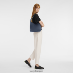 Women Navy Longchamp Le Foulonne Hobo bag Bags L06408391 - Image 2