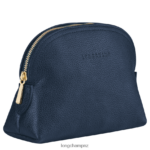 Women Navy Longchamp Le Foulonne Pouch Leather Goods L06408698 - Image 2
