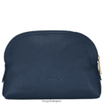 Women Navy Longchamp Le Foulonne Pouch Leather Goods L06408698 - Image 3