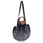 Women Navy Longchamp Le Pliage filet Mesh bag Bags L064085 - Image 3
