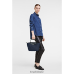 Women Navy Longchamp Le Pliage Green Handbag Bags L06408190 - Image 2