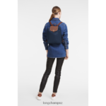 Women Navy Longchamp Le Pliage Original Backpack Bags L06408444 - Image 2