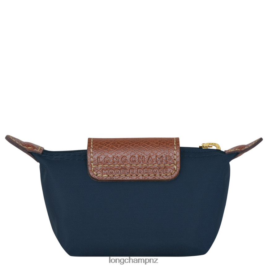 Women Navy Longchamp Le Pliage Original Coin purse Leather Goods L06408502 - Image 2