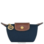 Women Navy Longchamp Le Pliage Original Coin purse Leather Goods L06408502