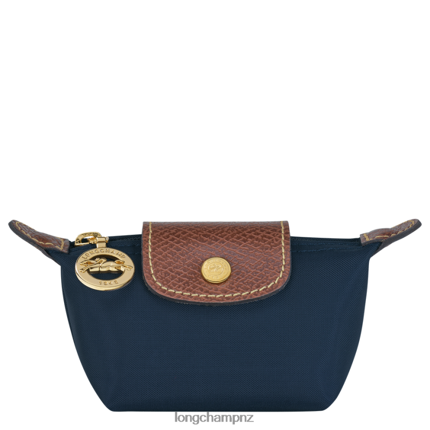 Women Navy Longchamp Le Pliage Original Coin purse Leather Goods L06408502 - Image 1