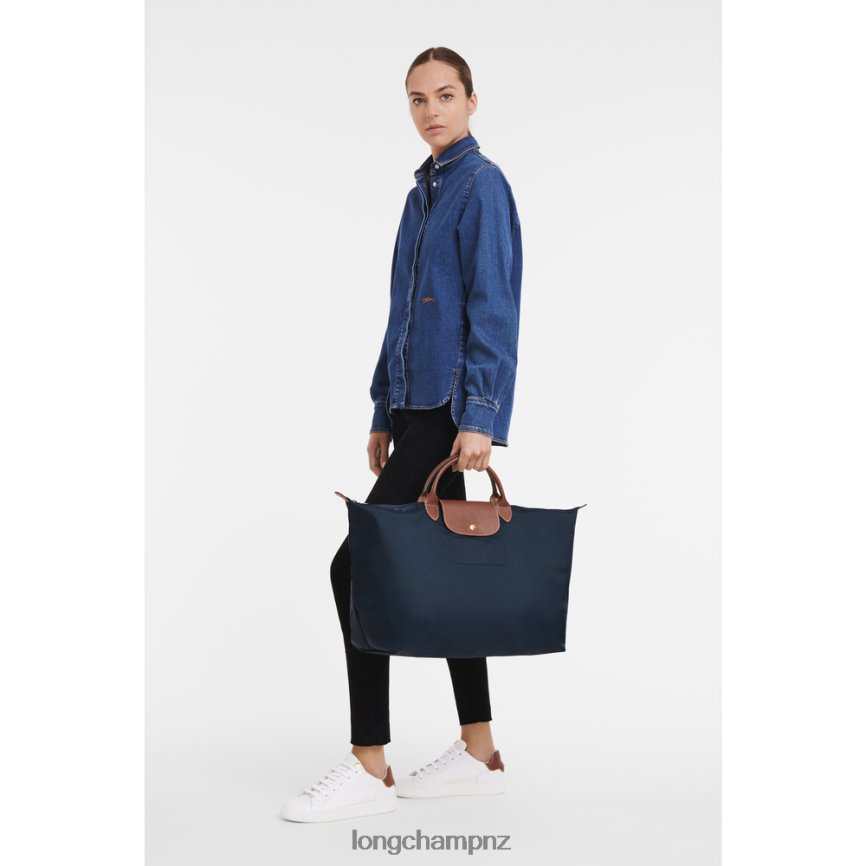 Women Navy Longchamp Le Pliage Original Travel bag Bags L06408808 - Image 2