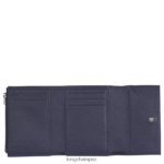 Women Navy Longchamp Roseau Essential Compact wallet Leather Goods L06408569 - Image 2