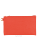Women Orange Longchamp Le Foulonne Pouch Leather Goods L06408700