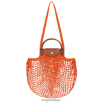 Women Orange Longchamp Le Pliage filet Mesh bag Bags L064083