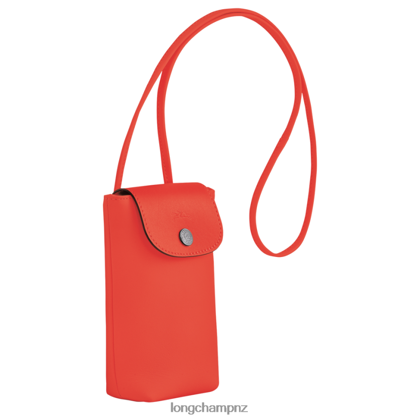 Women Orange Longchamp Le Pliage Xtra Phone case with leather lace Leather Goods L06408718 - Image 3