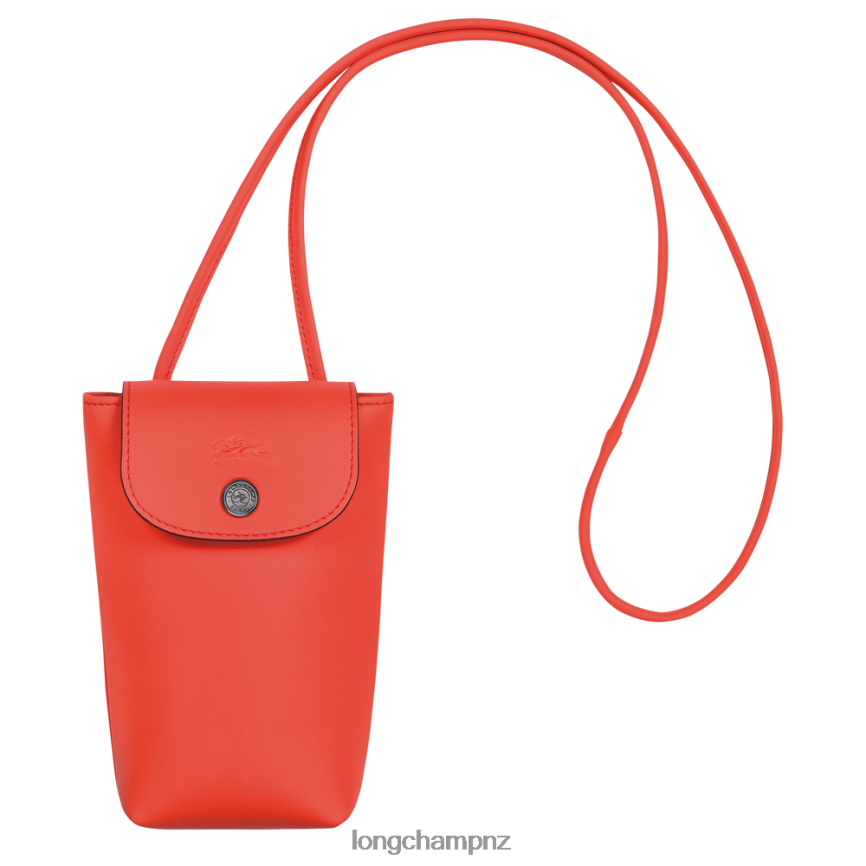 Women Orange Longchamp Le Pliage Xtra Phone case with leather lace Leather Goods L06408718 - Image 1