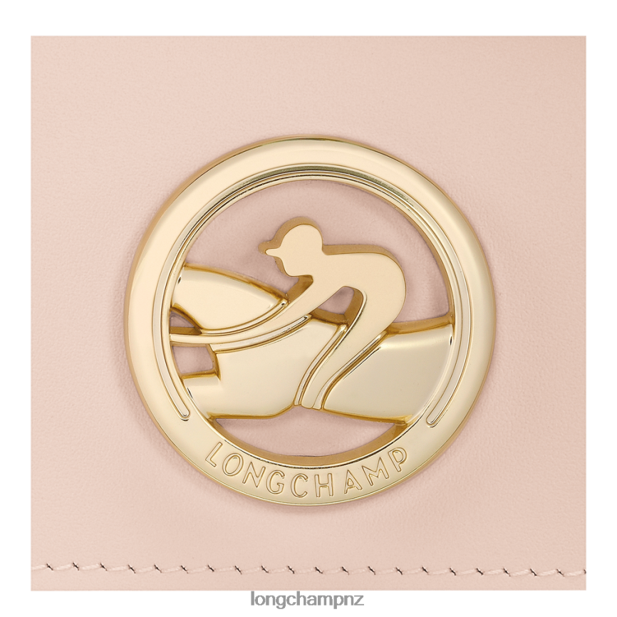 Women Pale Pink Longchamp Box-Trot Coin purse with shoulder strap Leather Goods L06408519 - Image 5