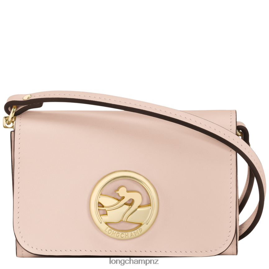 Women Pale Pink Longchamp Box-Trot Coin purse with shoulder strap Leather Goods L06408519 - Image 1
