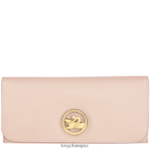 Women Pale Pink Longchamp Box-Trot Continental wallet Leather Goods L06408561