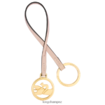 Women Pale Pink Longchamp Box-Trot Key rings Leather Goods L06408742