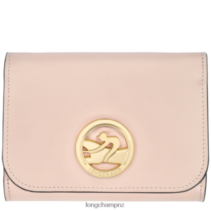 Women Pale Pink Longchamp Box-Trot Wallet Leather Goods L06408557