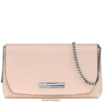 Women Pale Pink Longchamp Roseau Clutch Leather Goods L06408249