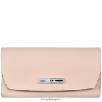 Women Pale Pink Longchamp Roseau Continental wallet Leather Goods L06408567