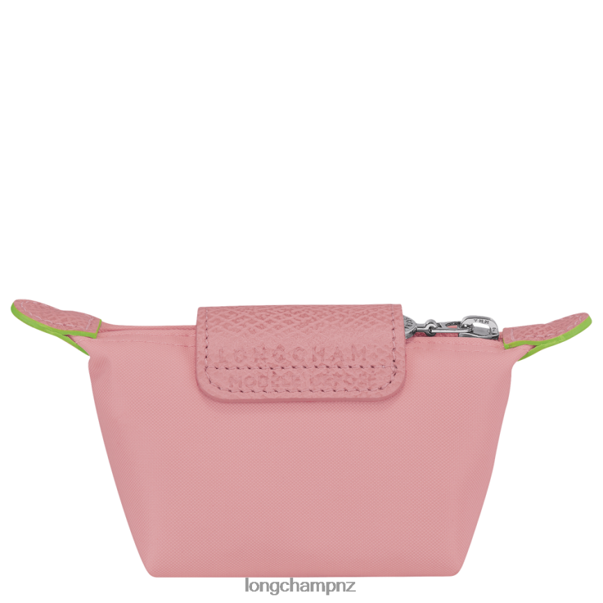 Women Petal Pink Longchamp Le Pliage Green Coin purse Leather Goods L06408512 - Image 2