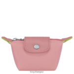 Women Petal Pink Longchamp Le Pliage Green Coin purse Leather Goods L06408512