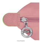 Women Petal Pink Longchamp Le Pliage Green Coin purse Leather Goods L06408512 - Image 3