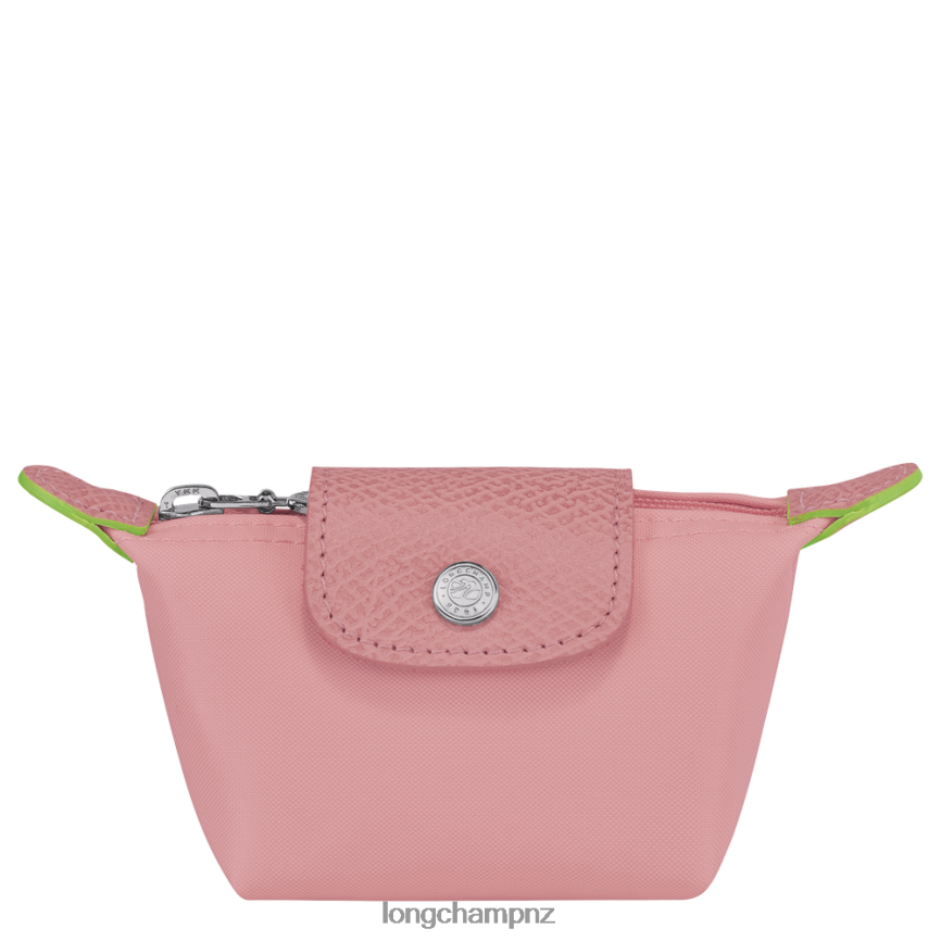 Women Petal Pink Longchamp Le Pliage Green Coin purse Leather Goods L06408512 - Image 1