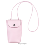 Women Petal Pink Longchamp Le Pliage Xtra Phone case with leather lace Leather Goods L06408722