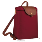Women Red Longchamp Le Pliage Original Backpack Bags L06408443 - Image 3