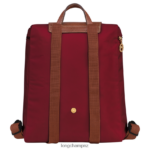 Women Red Longchamp Le Pliage Original Backpack Bags L06408443 - Image 4