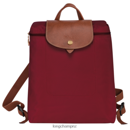 Women Red Longchamp Le Pliage Original Backpack Bags L06408443