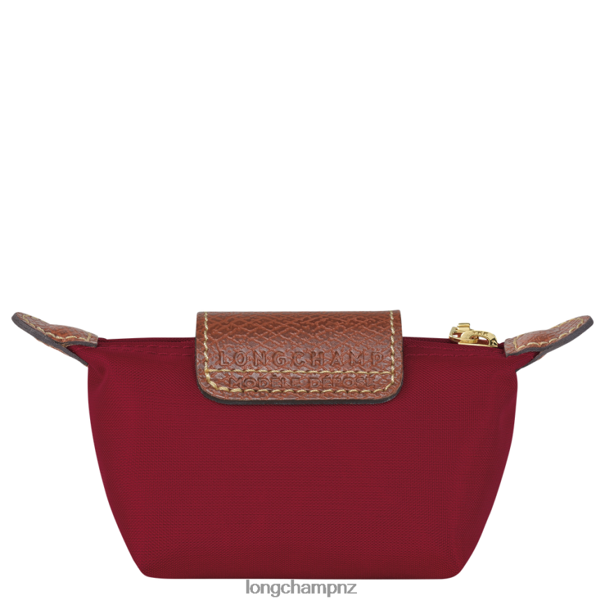 Women Red Longchamp Le Pliage Original Coin purse Leather Goods L06408501 - Image 2