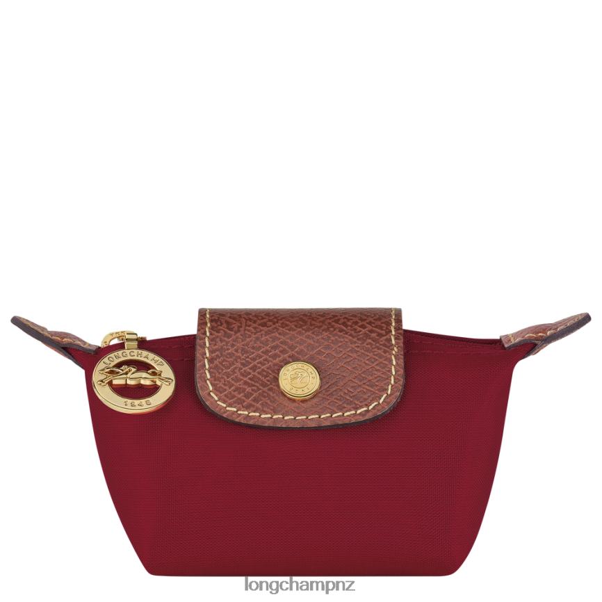 Women Red Longchamp Le Pliage Original Coin purse Leather Goods L06408501 - Image 1