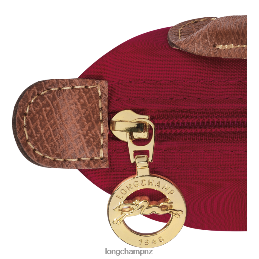 Women Red Longchamp Le Pliage Original Pouch with handle Leather Goods L06408664 - Image 5