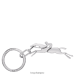 Women Silver Longchamp Cavalier Key Rings Leather Goods L06408746