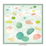 Women Sky Blue Longchamp Spring/Summer 2023 Collection Silk scarf 90 Accessories L064081053