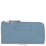 Women Slate Longchamp 3D Wallet with zip around Leather Goods L06408622