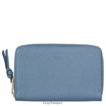 Women Slate Longchamp Mailbox Wallet Leather Goods L06408616