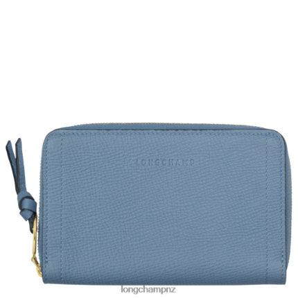 Women Slate Longchamp Mailbox Wallet Leather Goods L06408616