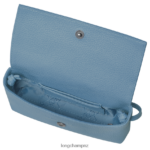 Women Slate Longchamp Roseau Essential Clutch Leather Goods L0640812 - Image 4