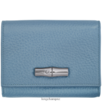 Women Slate Longchamp Roseau Essential Wallet Leather Goods L06408574